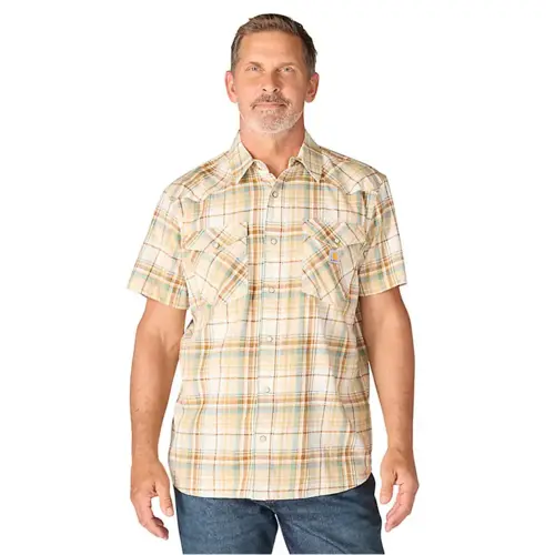 CARHARTT 107284 - Montana Bozeman Relaxed SS Plaid Shirt - Eggshell