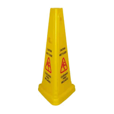 Winco WCS-27T Wet Floor Caution Sign 27" High
