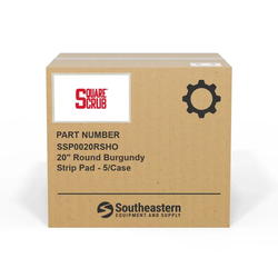 Square Scrub - SSP0020RSHO - 20" Round Burgundy Strip Pad - 5/Case