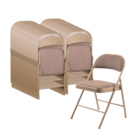 NPS 973 Basics by NPS® 900 Series Fabric Padded Steel Folding Chair, Pack of 4