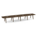 SIGBS4216N-WOOD - 18 ft. Boat Shape Signature Conference Table With Wood VA Legs