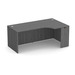 PL178R 71" RIGHT PORKCHOP 30"d- NEWPORT GRAY