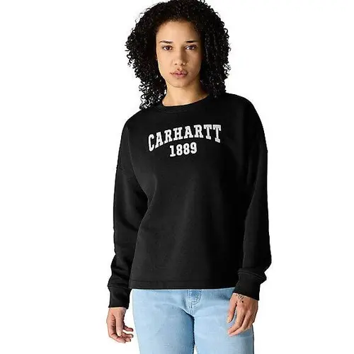 Carhartt WK107160 - Women's Loose Fit Midweight Carhartt Graphic Sweatshirt - Black