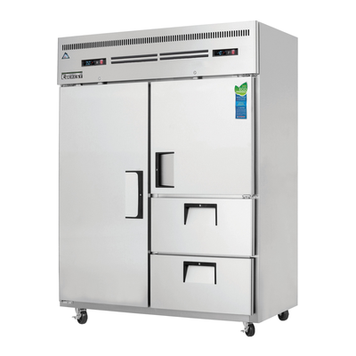 Everest ESWQ2D2 Reach-In Refrigerator and Freezer Combo 4 Solid Doors, 115v, NSF - 52 cu. ft.