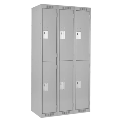 Locker - Steel - Riveted - Economy - 36" x 18" x 72" - 2 Tier - 6 Door