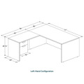 Classic L-Shape Desk 78" x 71" with Box/File Pedestal - Newport Grey