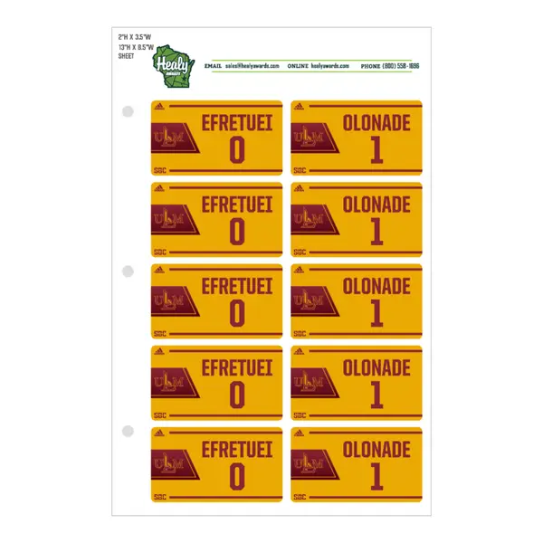 Sideline Chair Sticker Sheets
