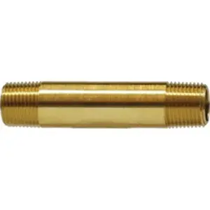 Long Nipple, 1/4-in MNPT x 1/4-in MNPT, 2 in, Brass