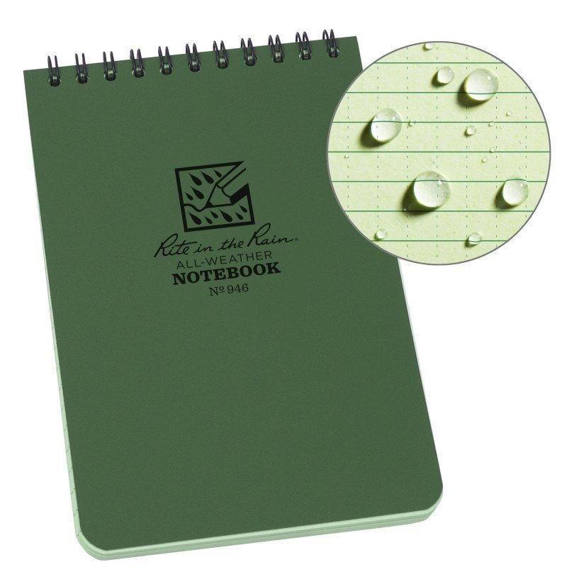 Rite In The Rain Top Spiral Notebook 4 X 6 No 946
