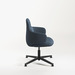 CHK73420 VIVA CLUB CHAIR w/ BLACK FIXED BASE - Blue Seat