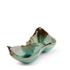 Chinmi Turquoise Brown Divided Leaf Dish