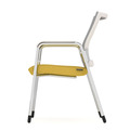 Propel Guest Chair - White Mesh Back with Yellow Seat