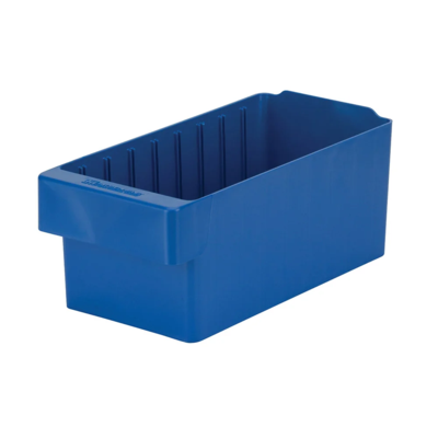 Drawer Bin - Plastic - 12" x 5-9/16" x 4-5/8" - 20 lb Capacity - Blue