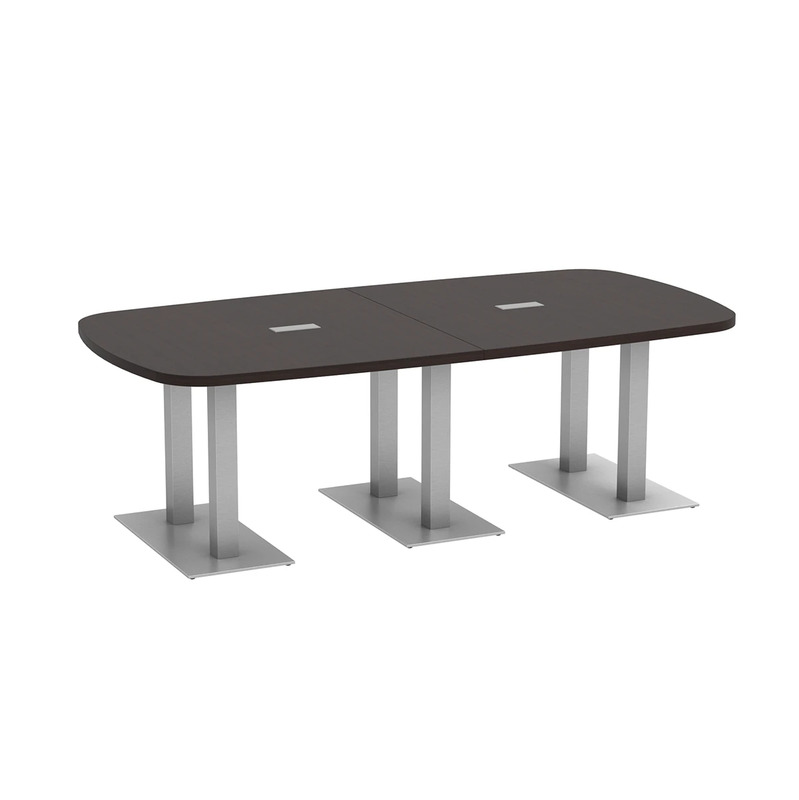 Arena Conference Table 8 Ft with Palmer Brushed Double Base - Espresso