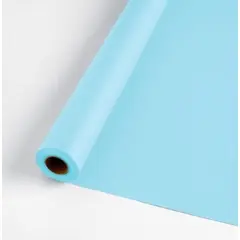 40" X 300' LIGHT BLUE PLASTIC TABLE COVER ROLL