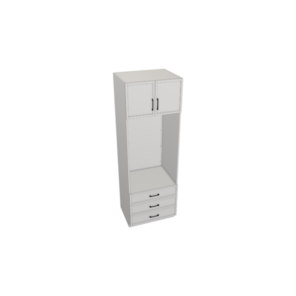Fresno Pure White Box  Oven Cabinet Kit - 30"X 84”H X 24”D