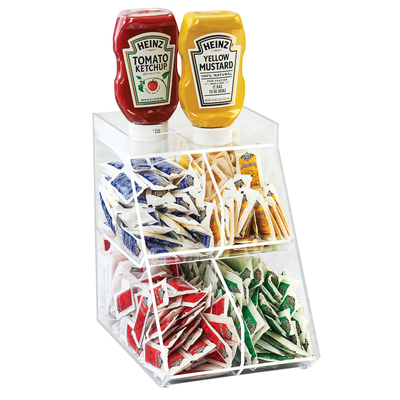 Cal-Mil 3643-4 8-3/4"W x 21-1/4"D x 12-1/2"H Condiment Holder
