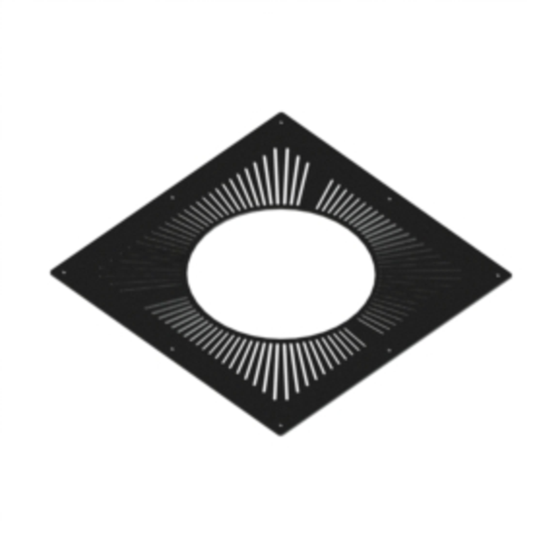 130mm Vent Support Plate HT-S PCMB - c/w Black Bracket