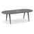 8' Signature Racetrack Conference Table with Wood VA Legs - Newport Gray Top, Silver Mount, Newport Gray Base