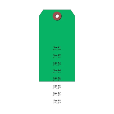 #5 Tyvek Tags - Green