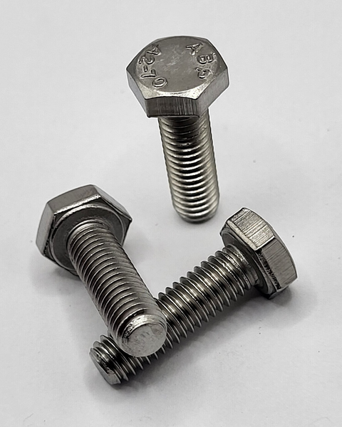 M5 - .8 X 16MM DIN 933 FT HEX HEAD CAP SCREW A2 SS PLAIN