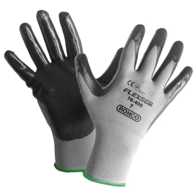Coated Gloves - Nitrile Palm - Nylon Shell