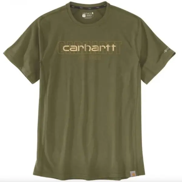 CARHARTT 106653 - CARHARTT FORCE® RELAXED FIT MIDWEIGHT SHORT-SLEEVE LOGO GRAPHIC T-SHIRT - Dark Bronzed Green