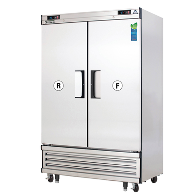 Everest EBSRF2 Reach-In Refrigerator and Freezer Combo 2 Solid Doors, 115v, NSF - 44 cu. ft.