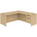 CLALD2037- Classic L-Shape Desk 66" W x 30" D with 42" Return and Box/File Pedestal- Maple