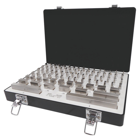 STARRETT RS 81. B 81 Pc. Rect. High-Grade Steel Gage Block Set, Grade B