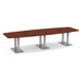 PALBS4238NBRUSHED - 12 ft. Classic Boat Shape Conference Table with brushed Palmer Base