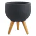 Japi Rustic Round Planter With Stand