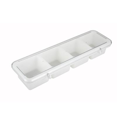 Winco BC-4P Bar Caddy with Cover 4 Compartment
