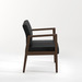 1800 WELLINGTON WOOD GUEST CHAIR - Black and Walnut