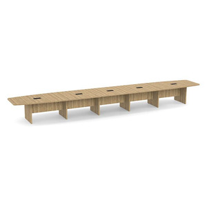 24ft Boat Shape, slab base Conference Table: ASPEN 