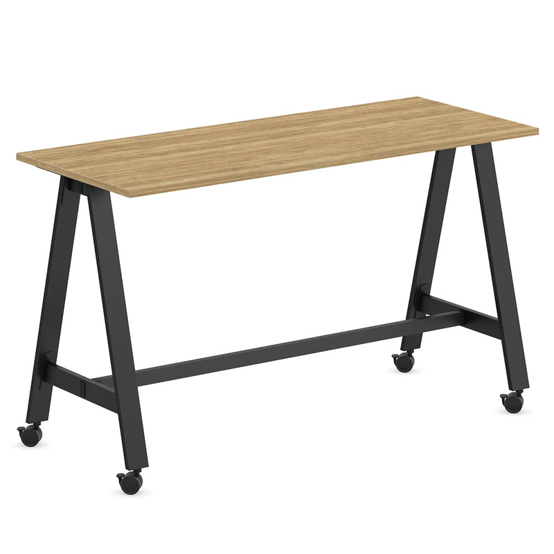 Signature Bistro Table 24" x 72" - Aspen with Black Legs