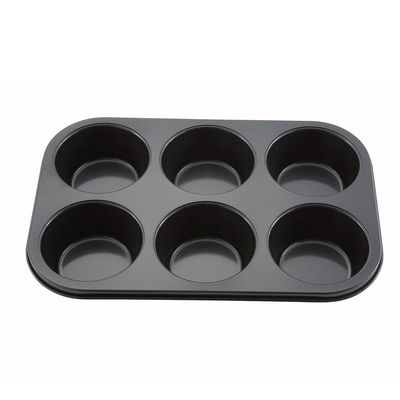 Winco AMF-6NS (6) 7 Oz. 3-1/2" Dia. X 1-5/8"H Cups Muffin Pan