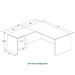 CLALD2045- Classic L-Shape Desk 71" W x 36" D with 42" Return and Box/File Pedestal- Espresso