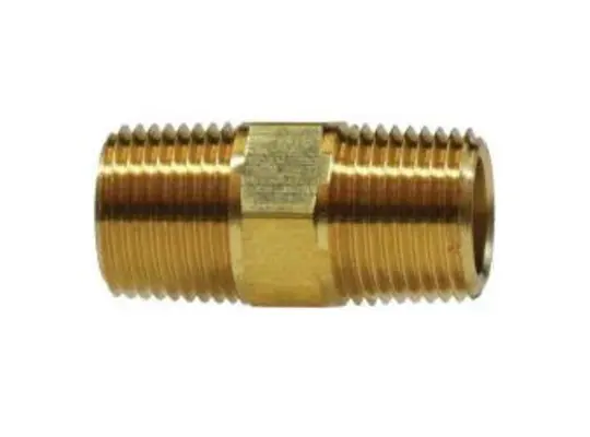 Long Nipple, 1/4-in MNPT x 1/4-in MNPT, 1.38 in, Brass