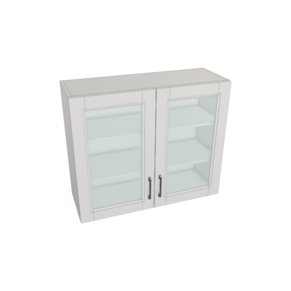 Vail Pure White Box  Glass Door Wall Cabinet Kit - 36”x 30” X 13”