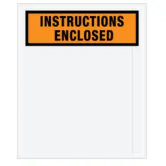 12 X 10" ORANGE "INSTRUCTIONS ENCLOSED" ENVELOPES, 500/CS  PL479