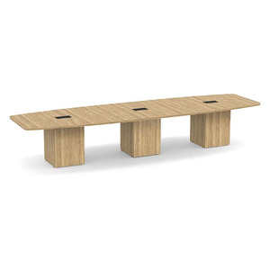 14ft Boat Shape, cube base Conference Table: ASPEN CUBBS4168NAPNAPN