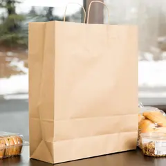 87130 6 X 16 X 19-1/4 KRAFT TWISTED HANDLE PAPER SHOPPING BAG, TOWNER, 200/CS