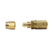 Automotive 6-Ball Brass Coupler (1/4" Body, 3/8" Reusable Barb) Bulk Packed