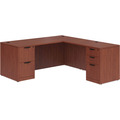 Classic L-Shape Desk 83" X 71" with 2 Full Pedestals - Cherry