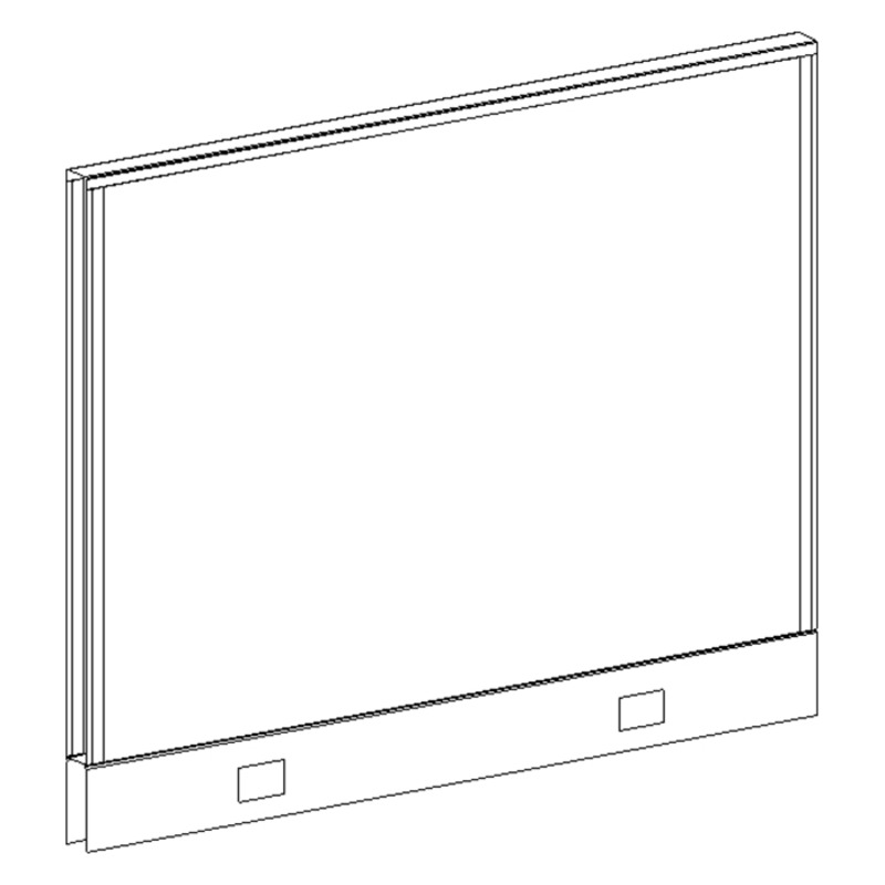 P3948 POWER Webb Panel - 39"H x 48"W Aspen Fabric, Silver