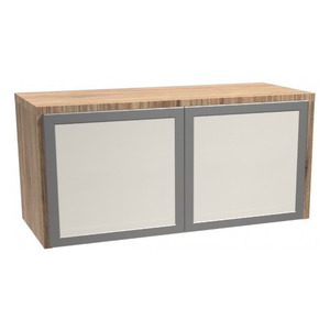 CLAHU4002 - Wall Mounted Hutch w/Silver Glass Doors - Aspen