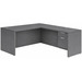 CLALD1037- Classic L-Shape Desk 66" W x 30" D with 47" Return and Box/File Pedestal- Coastal Gray