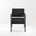 1800 WELLINGTON WOOD GUEST CHAIR - Black and Gray