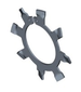 29.21MM SPLIT EXTERNAL TOOTH LOCK WASHER SPRING STEEL PLAIN W/ LIGHT OIL PER PRINT